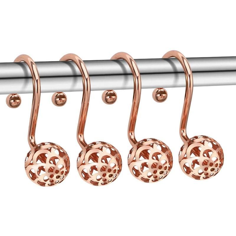Shower Curtain Hooks Rings,Set Of24 Decorative Shower