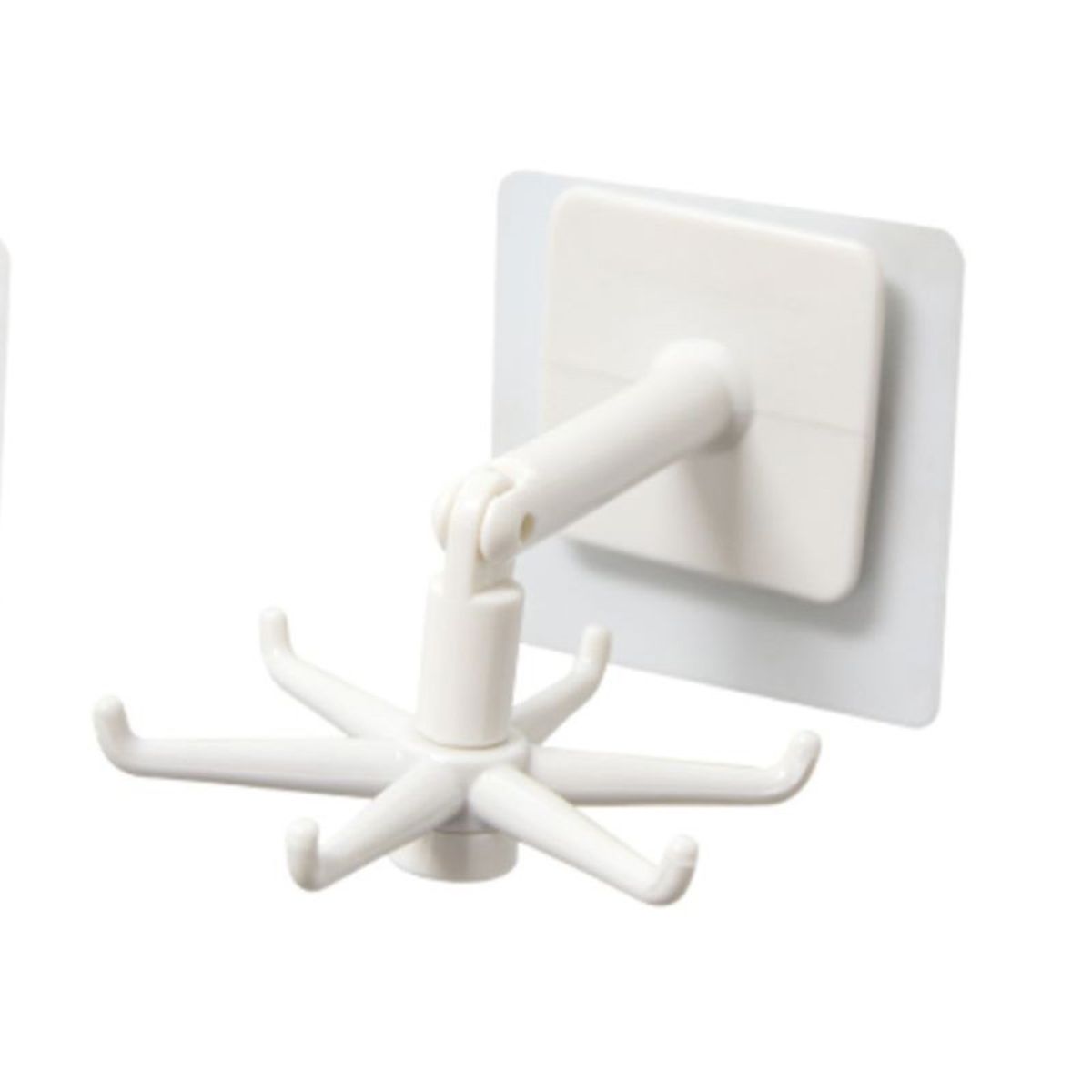 Rotatable Hook 6-Jaw Kitchen 360 Degrees Rotatable Hook White