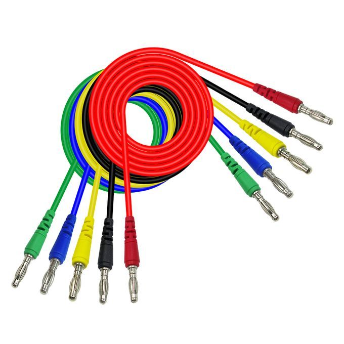Set Of 15 Banana Plug Male To Male Silicone Test Cable For