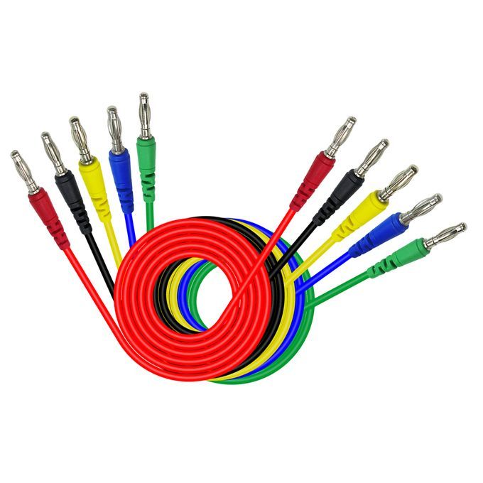 Set Of 15 Banana Plug Male To Male Silicone Test Cable For