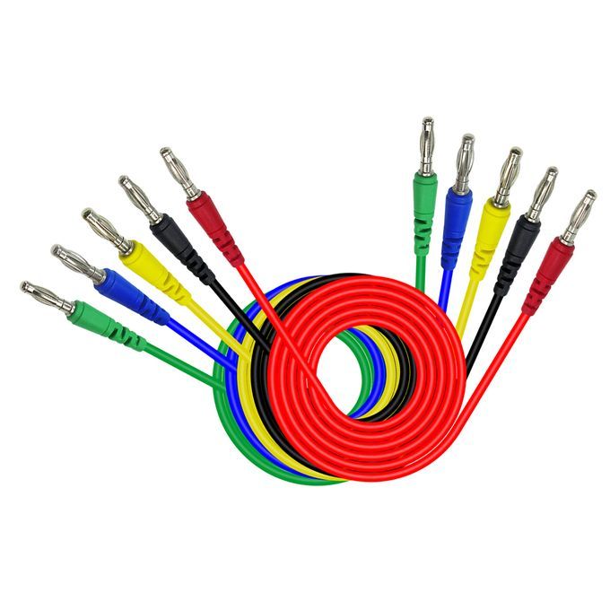 Set Of 15 Banana Plug Male To Male Silicone Test Cable For