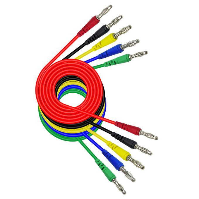 Set Of 15 Banana Plug Male To Male Silicone Test Cable For