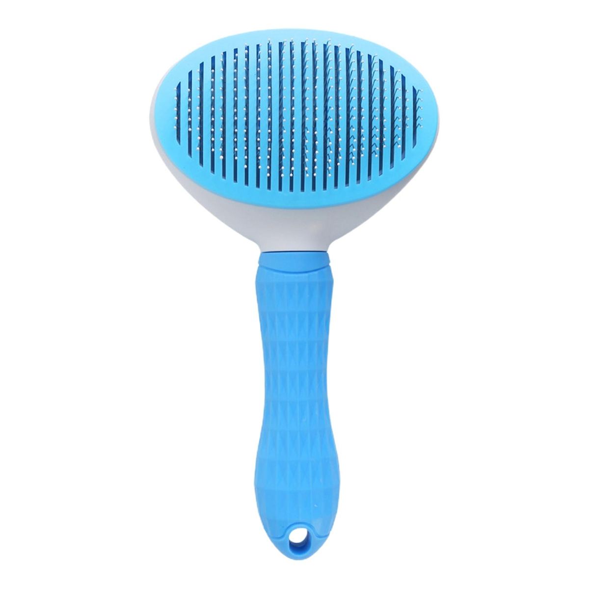 Pet Grooming Comb Cat Dog Self Cleaning Slicker Brush Blue