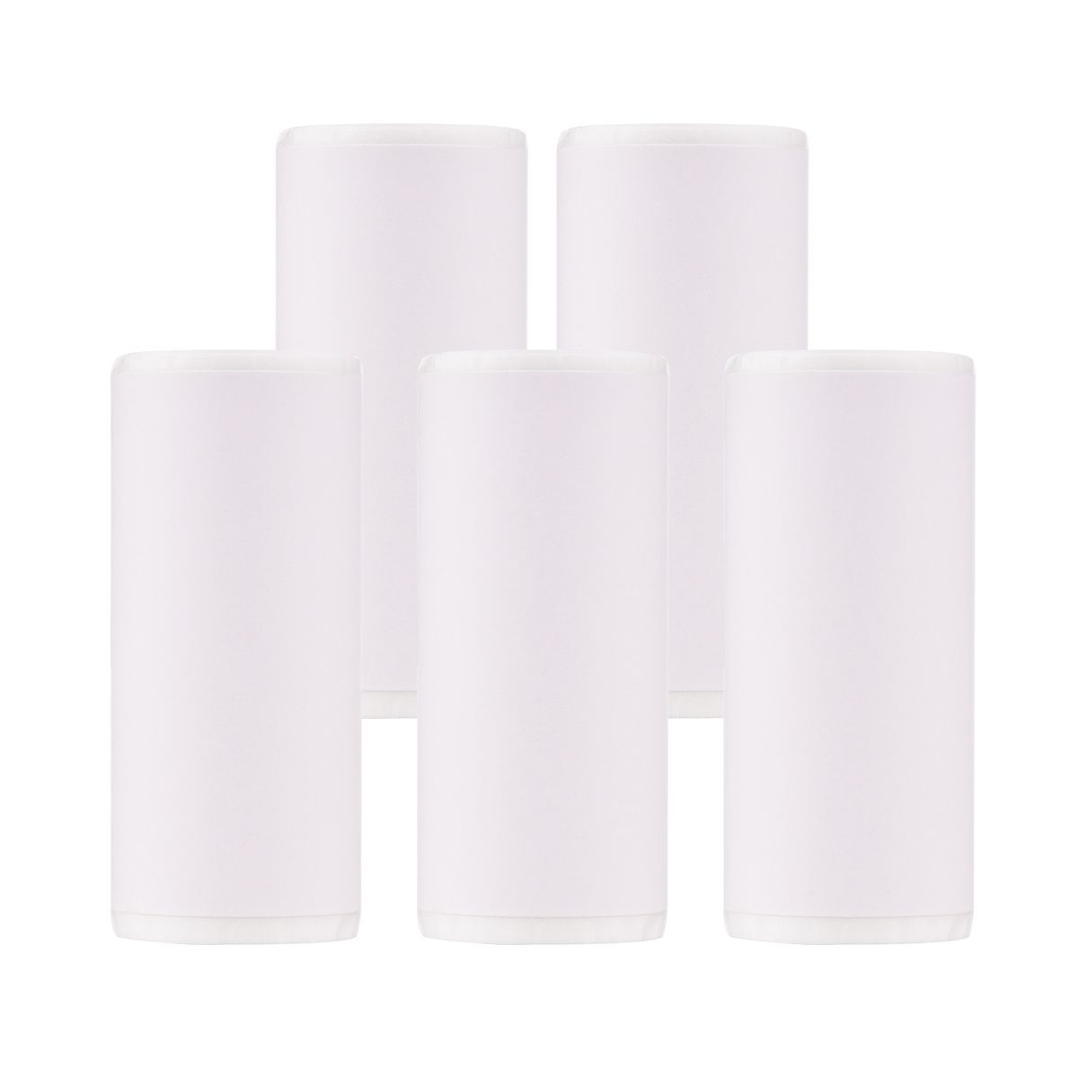5pcs Adhesive Thermal Receipt Sticker Paper Rolls 57*25mm