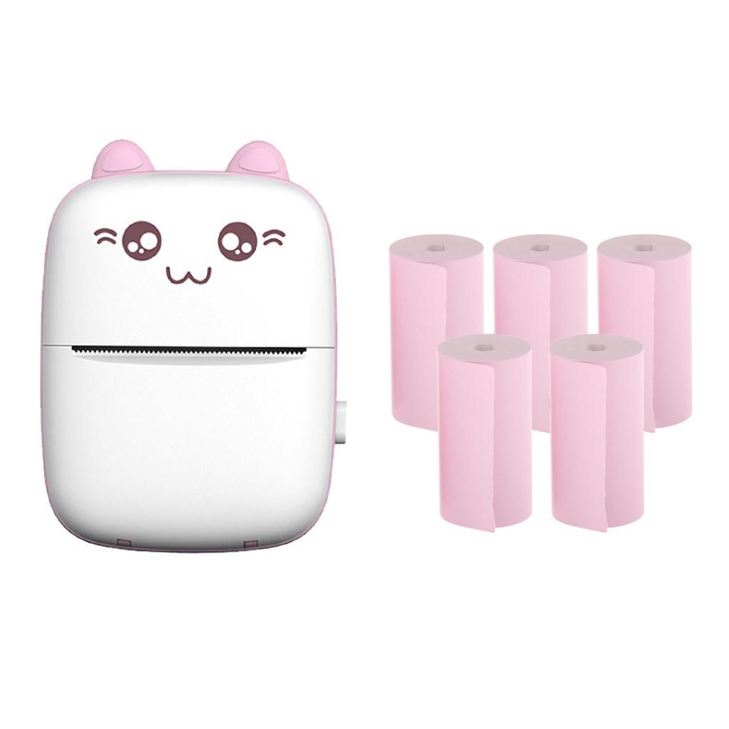 Thermal Mini Printer Portable Receipt Printer+5pcs