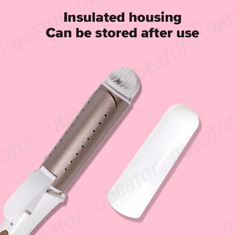 2 In 1 Constant Temperature Electric Hair Straightener Flat Iron Curler Big Wave Dual Use Household
