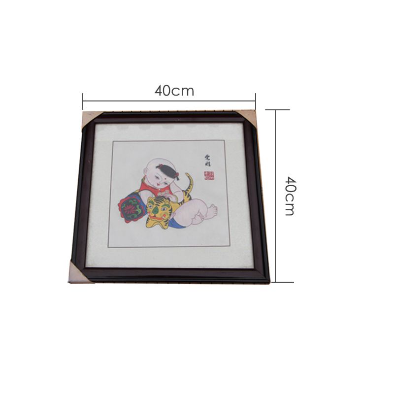 Chinese Style Shu Embroidery Product-Jinzhu New Year Pictures, Chinese Classical Art Style, Exquisite Embroidery Craftsmanship, Meticulous Embroidery, Lively Stitches, Beautiful Patterns, And Ingenious Ideas, Good Gift