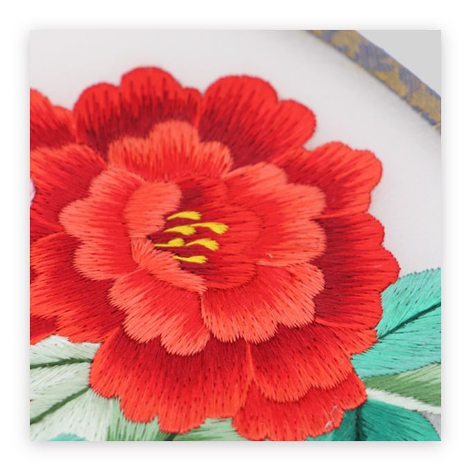 Double-sided Embroidery Fan-Flower Pattern Chinese Classical Art Style, Exquisite Embroidery Craftsmanship, Meticulous Embroidery, Lively Stitches, Beautiful Patterns, And Ingenious Ideas, Good Gift