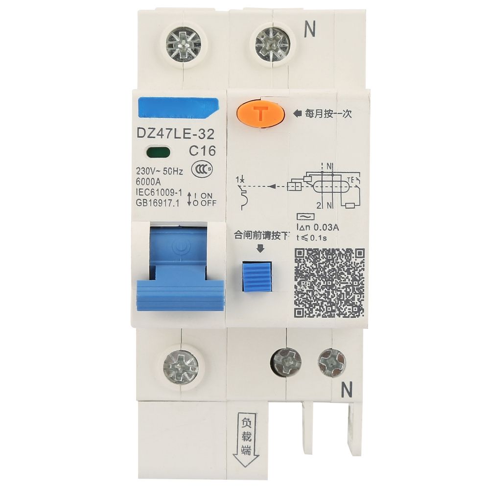 Leakage 20A Protection DZ47LE-32 1P+N Ty Earth 230V 16A