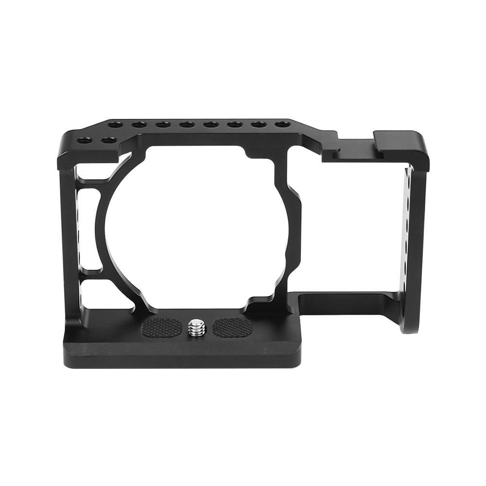 Andoer Camera Cage Video Film Movie Making Stabilizer Aluminum Alloy 1/4 Inch Screw with Cold Shoe Mount for Sony A6500/A6400/A6300/A6000 Camera