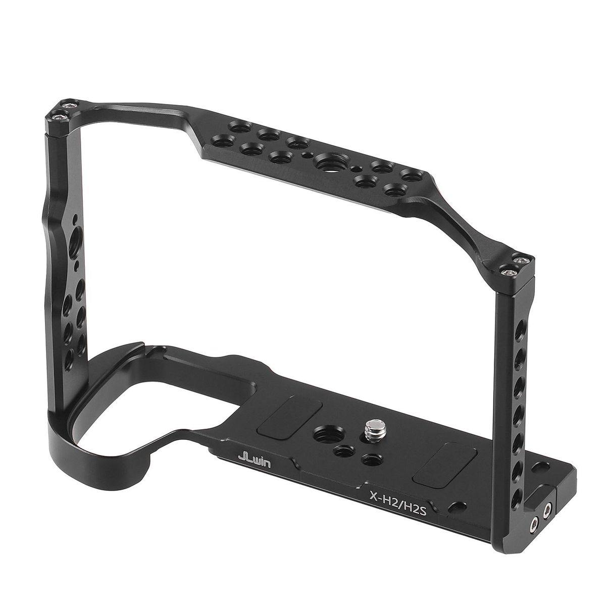 JLwin Protective Camera Cage Aluminum Alloy with Cold Shoe Mount Magnetic Wrench Slot Numerous 1/4in And 3/8in Threaded Holes Compatible with FUJIFILM X-H2/X-H2S Camera