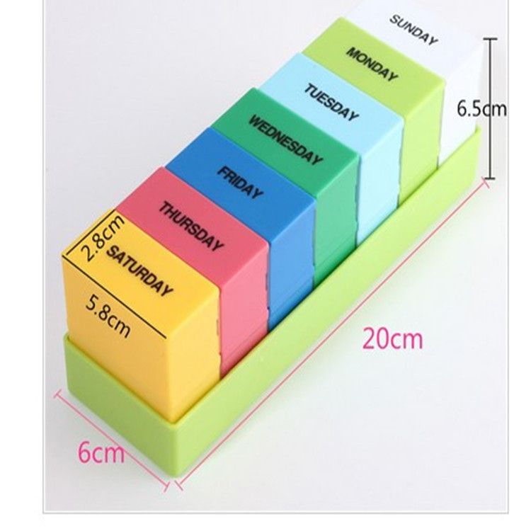 The Largest 28-grid Pill Box Color Pill Boxes 7 4-grid Pill