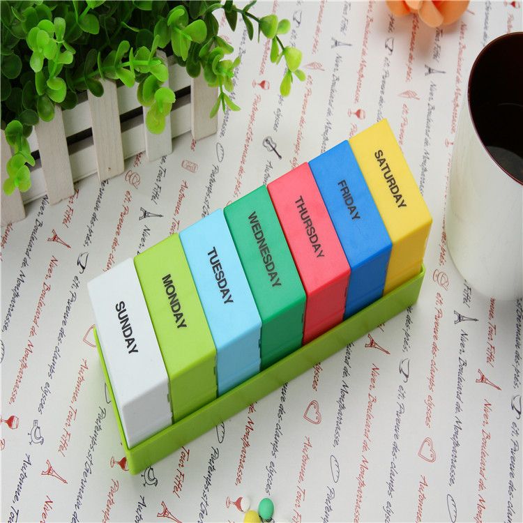 The Largest 28-grid Pill Box Color Pill Boxes 7 4-grid Pill