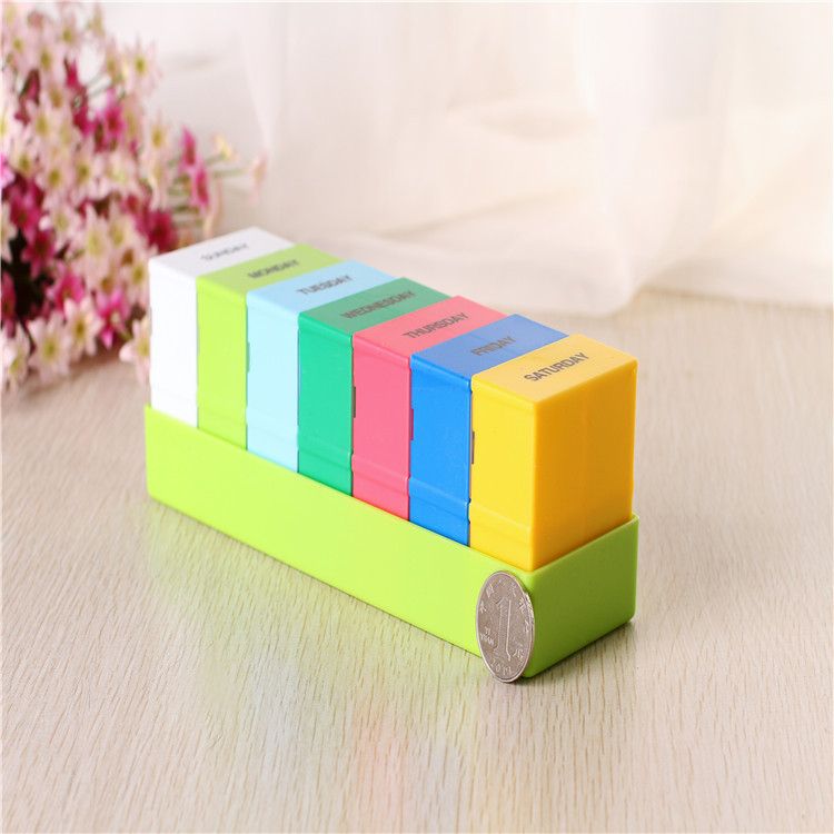 The Largest 28-grid Pill Box Color Pill Boxes 7 4-grid Pill