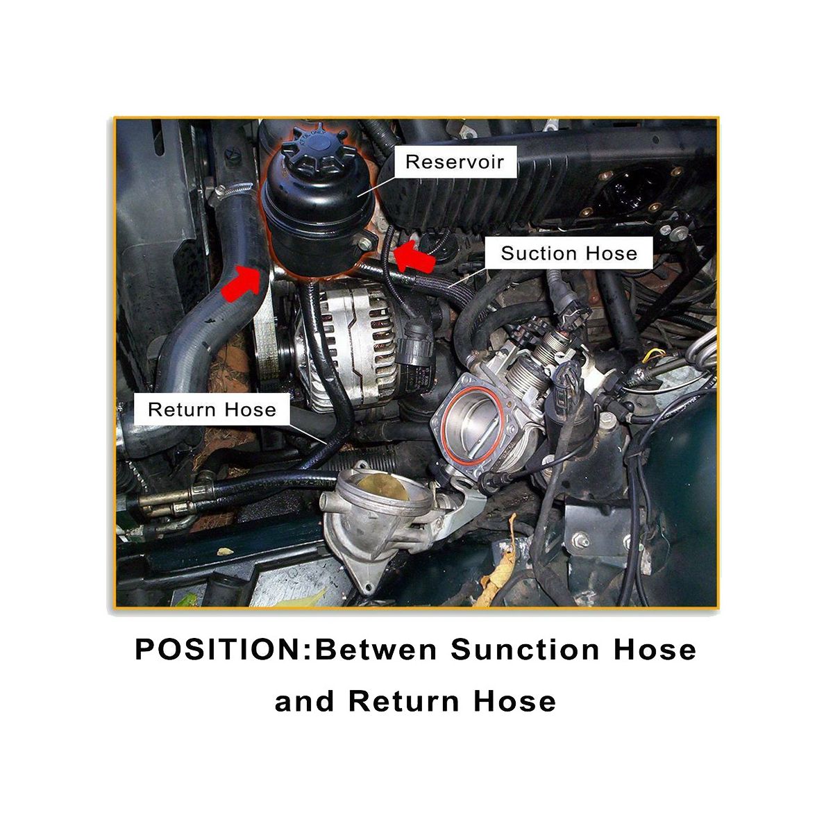 Power Steering Pump Fluid Reservoir Tank for E36 E38 E39 E60 E63 E46 323I 325I 325Xi 328I 330I 1997-2006