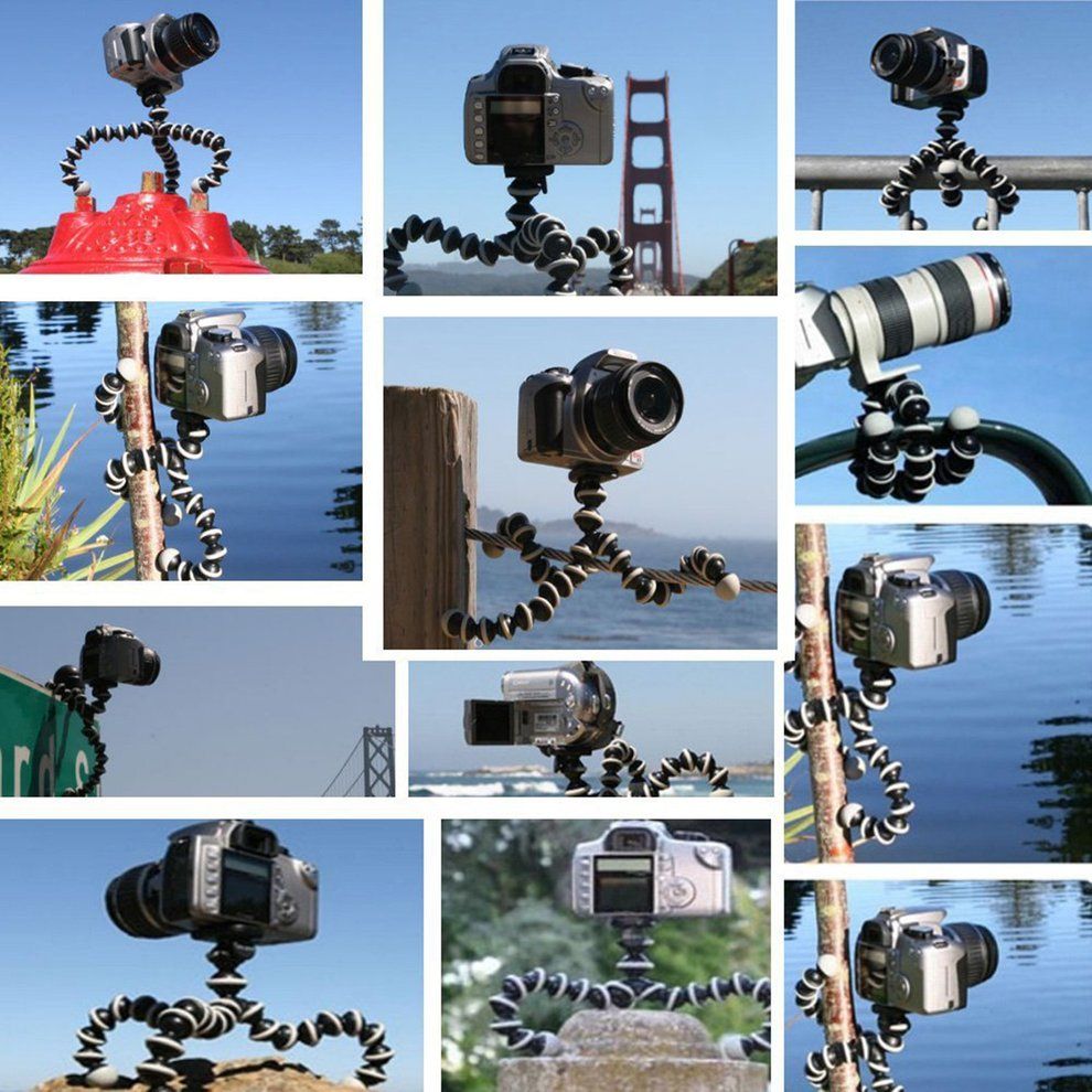 Octopus Flexible Tripod Mount Stand For GoPro Hero 7 6 5 Action Cam Holder Black