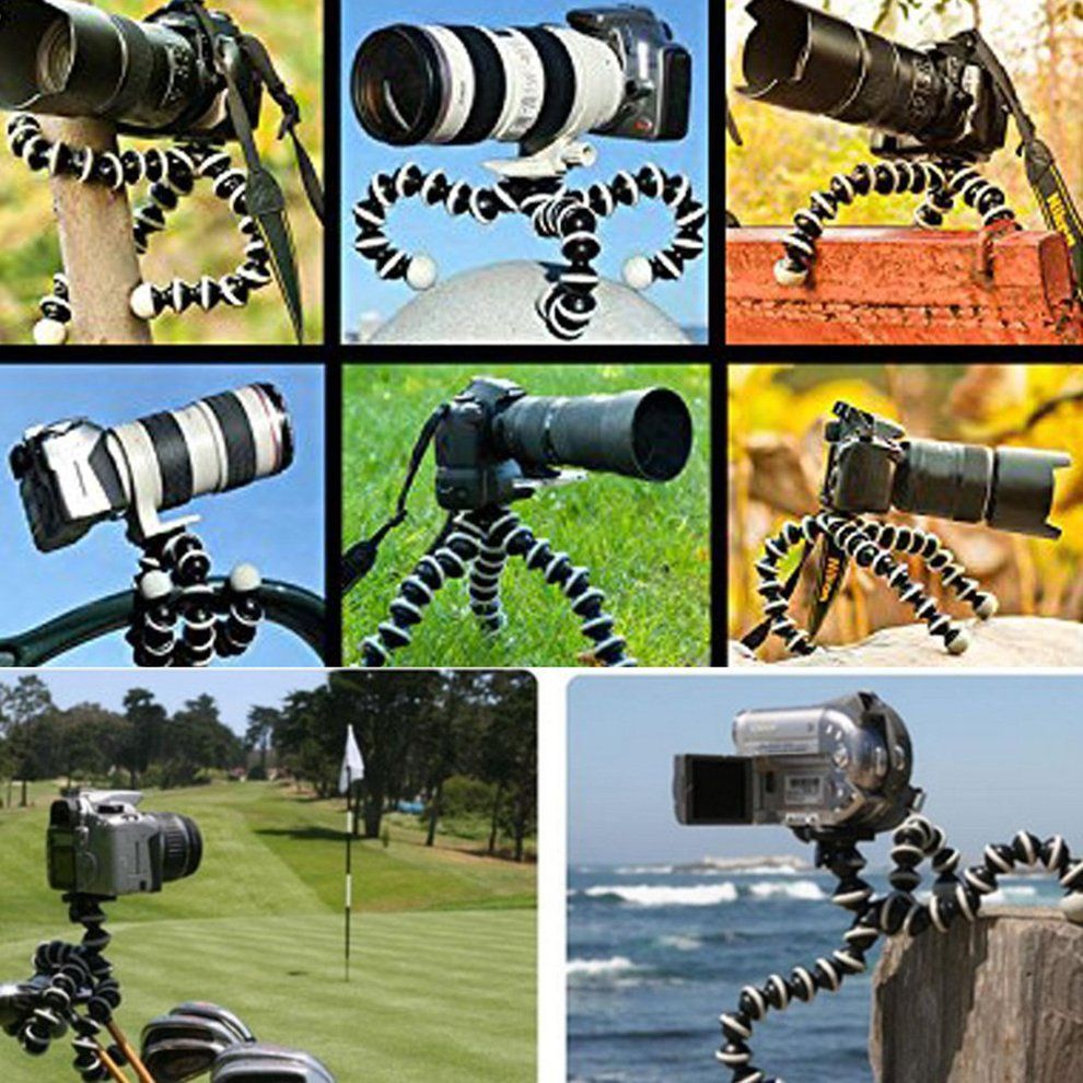Octopus Flexible Tripod Mount Stand For GoPro Hero 7 6 5 Action Cam Holder Black