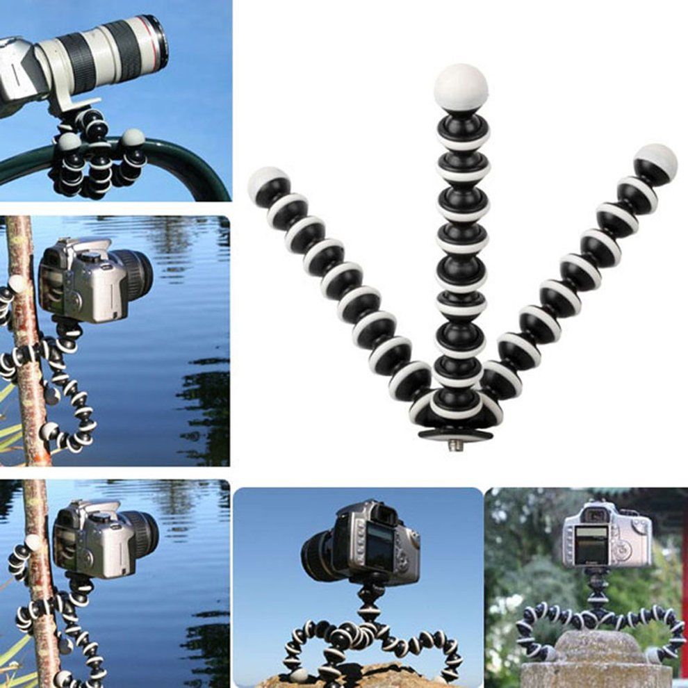 Octopus Flexible Tripod Mount Stand For GoPro Hero 7 6 5 Action Cam Holder Black