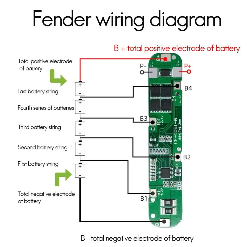 BMS 5S 18.5V 12A 18650 - Lithium Protection Board Charge Boa