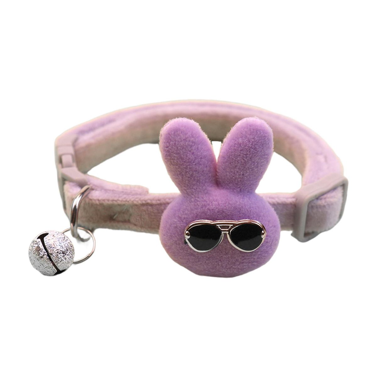 Pet Necklace Cartoon Rabbit Pet Cat Dog Collar Ornament Purple