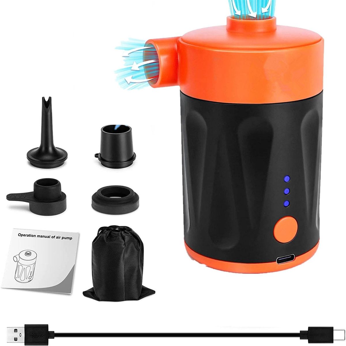 1 Set Air Compressor Inflate Storage Bag Electric Air Inflator