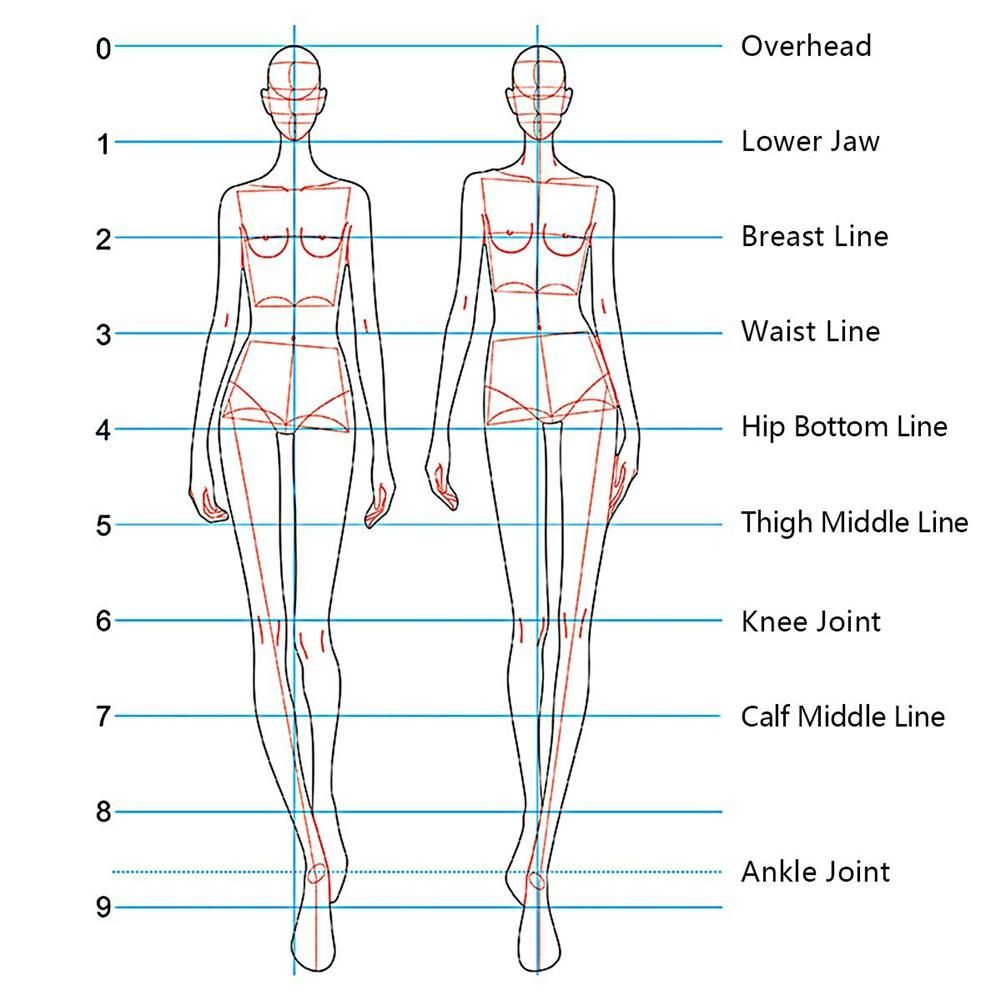 Fashion Illustration Rulers Sketching Templates Ruler Sewing Humanoid Patterns Design Clothing MeasuringType A