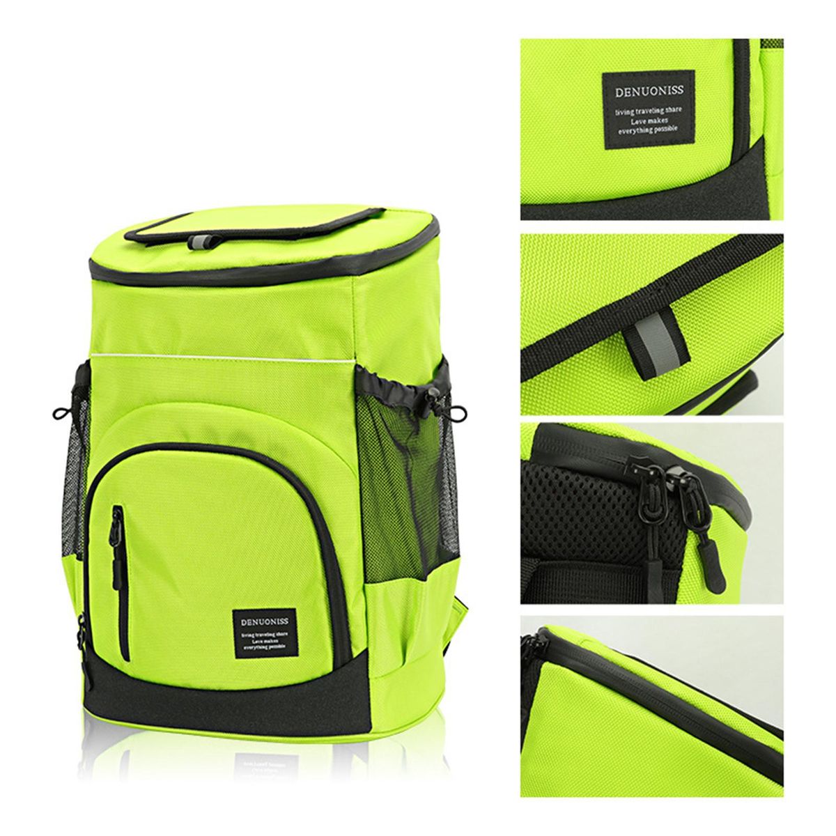 Picnic Cooler Bag Backpack Wine Bottle Insulated Picnic Cool Green