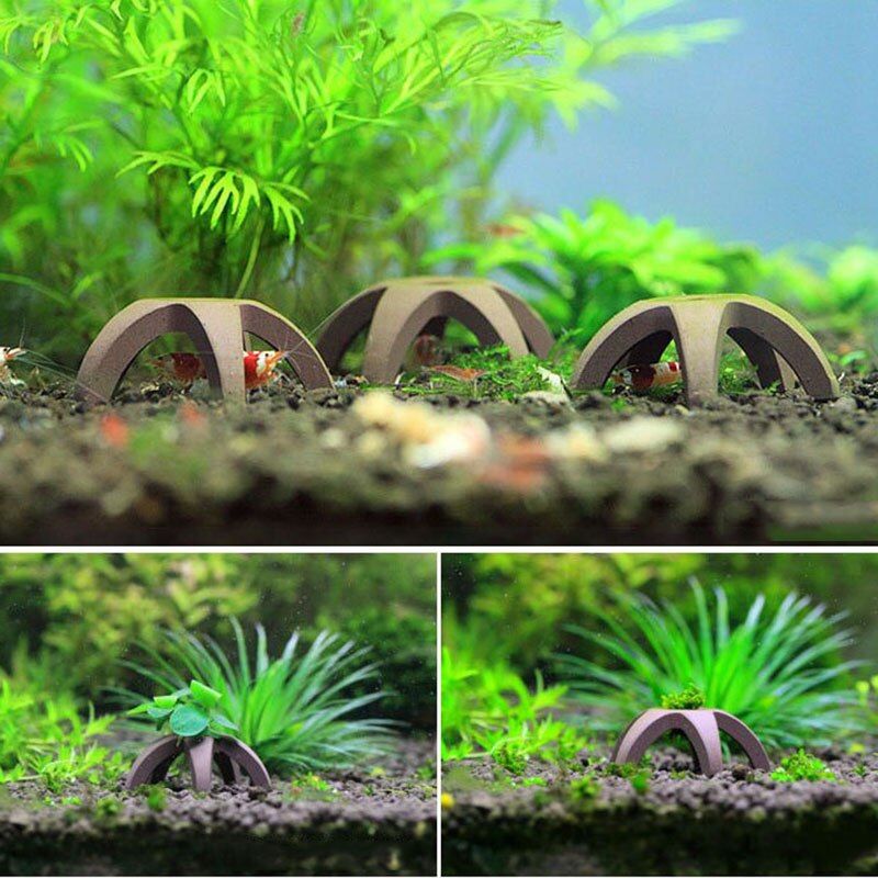 Aquarium Ceramic House For Small Fish Shrimp Spawn Shelter Breed Cover To Protect Fish,2kinds Houses For Your Choice To Design Square