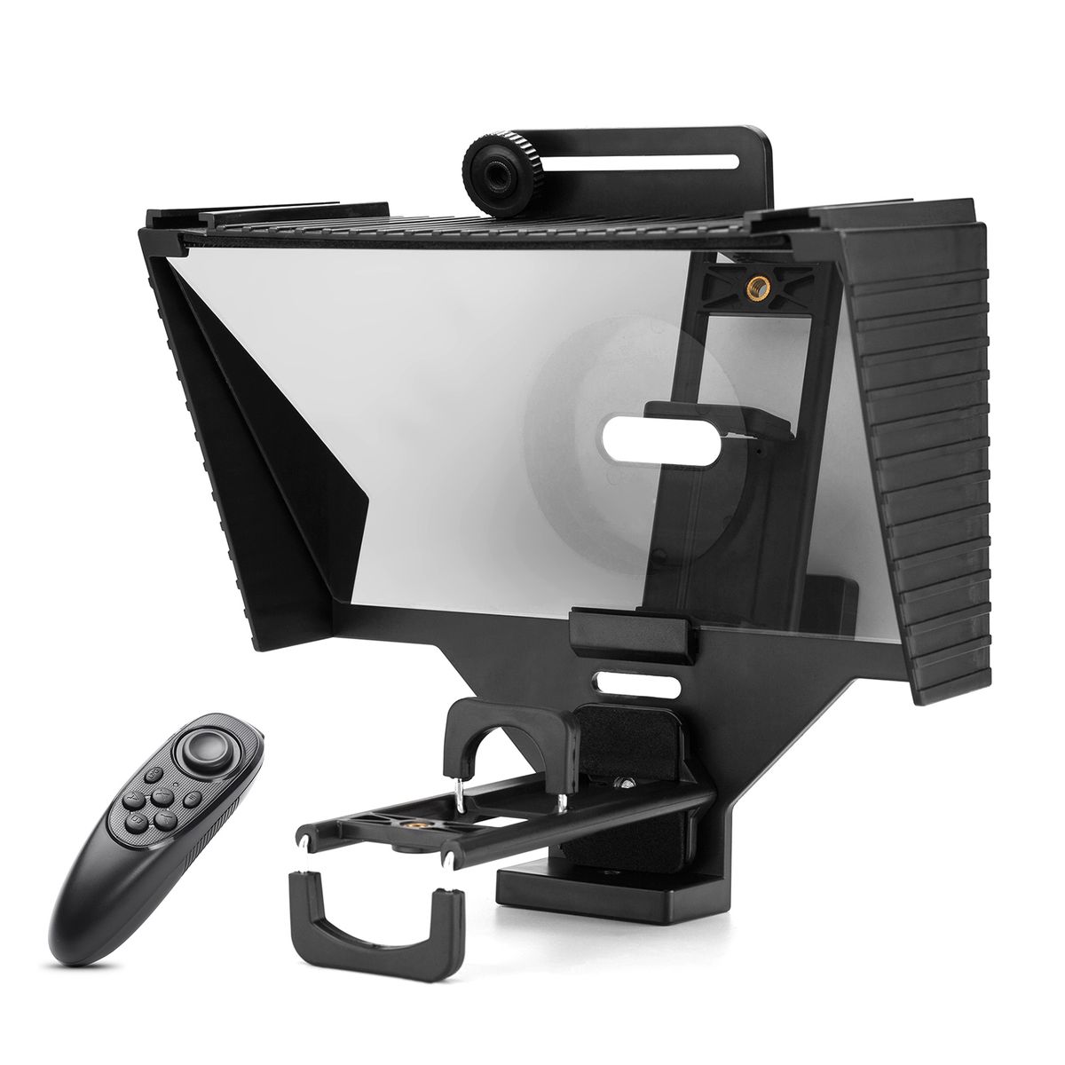 Universal PortableTeleprompter With BT Remote Control Lens