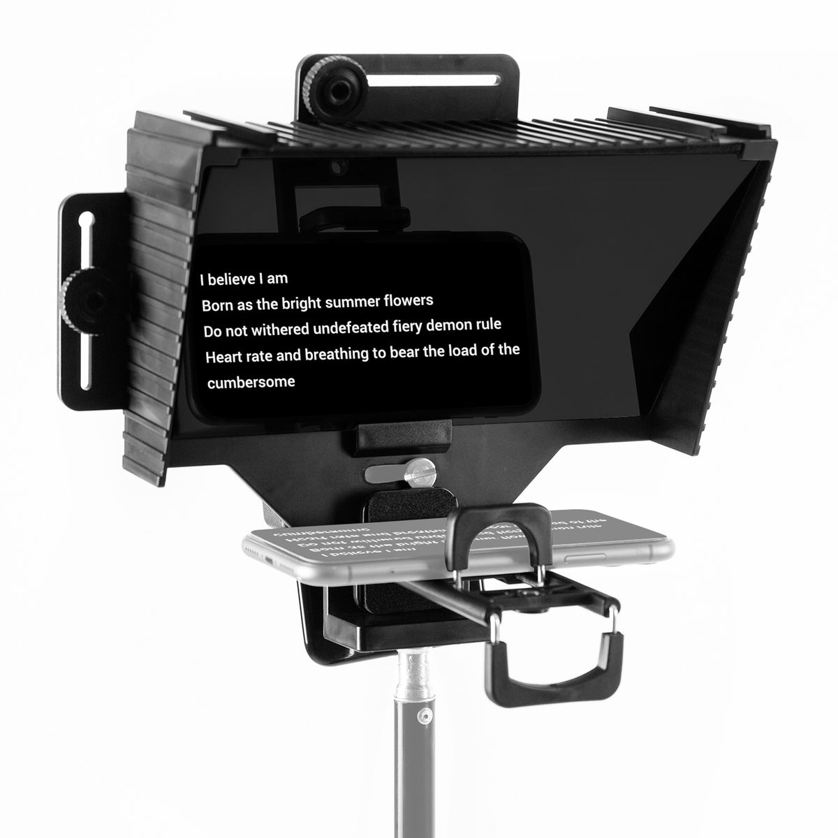 Universal PortableTeleprompter With BT Remote Control Lens