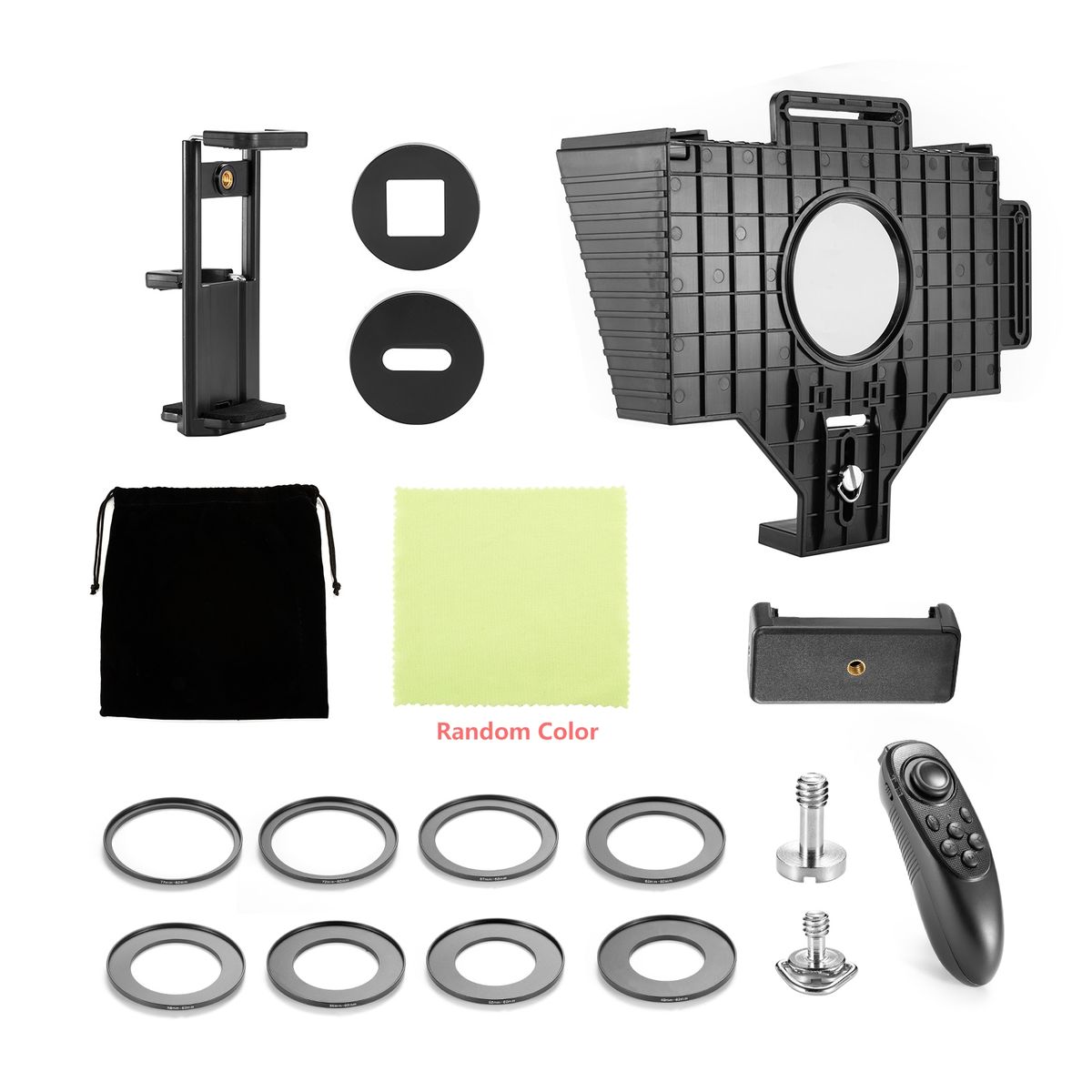 Universal PortableTeleprompter With BT Remote Control Lens