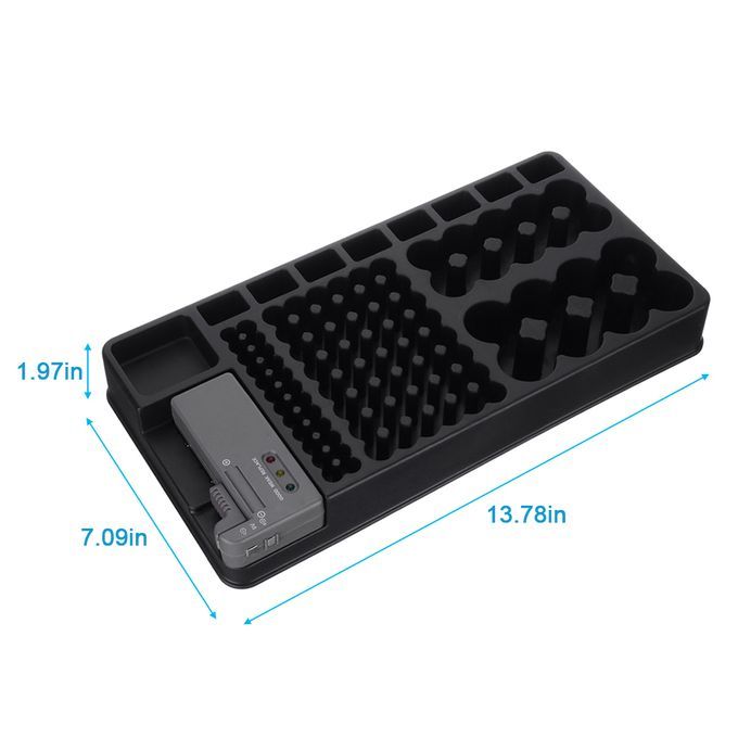 Battery Organizer Storage Case Holder With Battery  Tester-