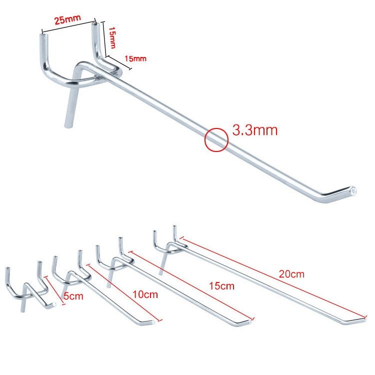 50 PCS 3.3mm Supermarket Clothing Shop Pegboard Slat Wall Ho