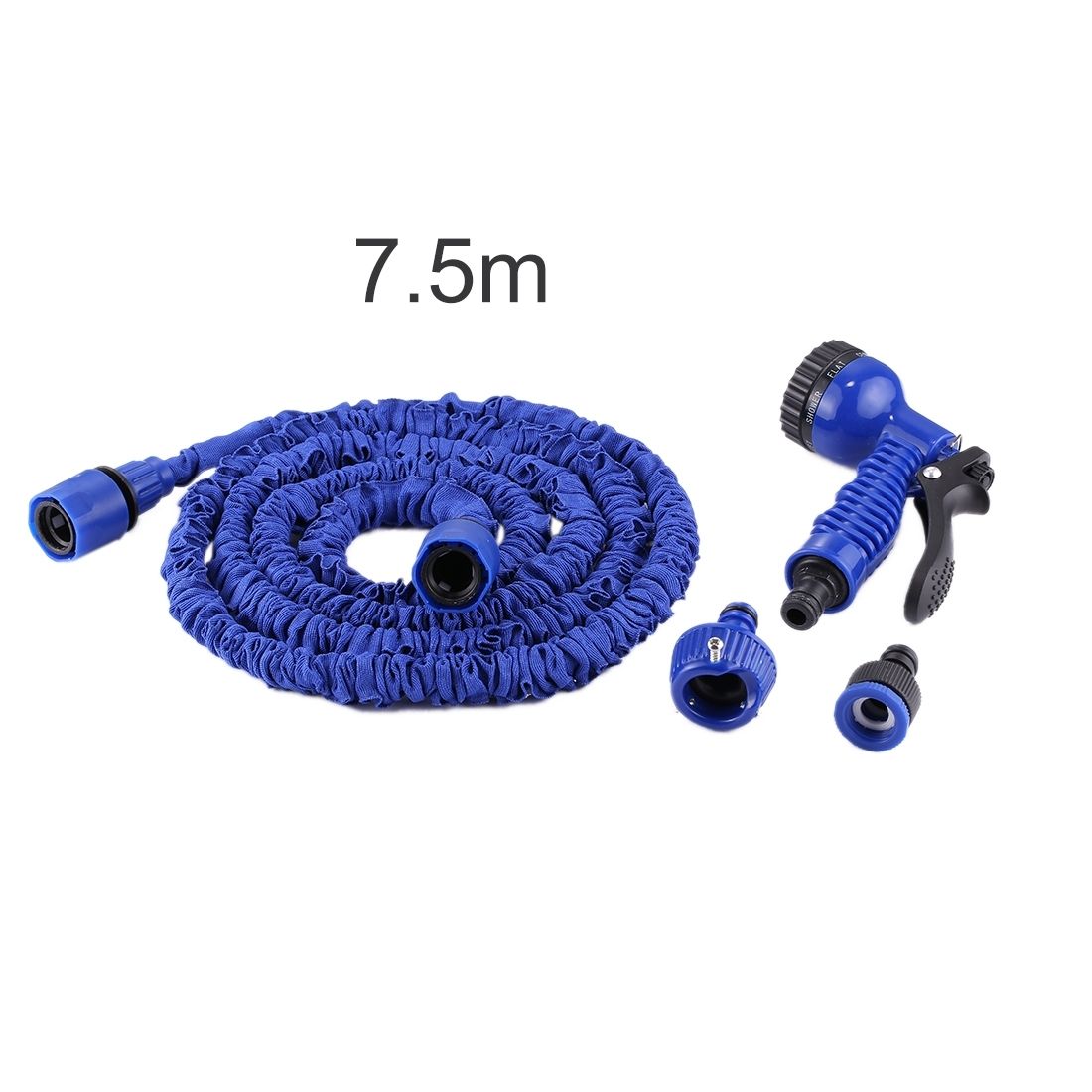 2.5m -7.5m Telescopic Pipe Expandable Magic Flexible Garden Watering Hose With Spray Gun Set(Blue)