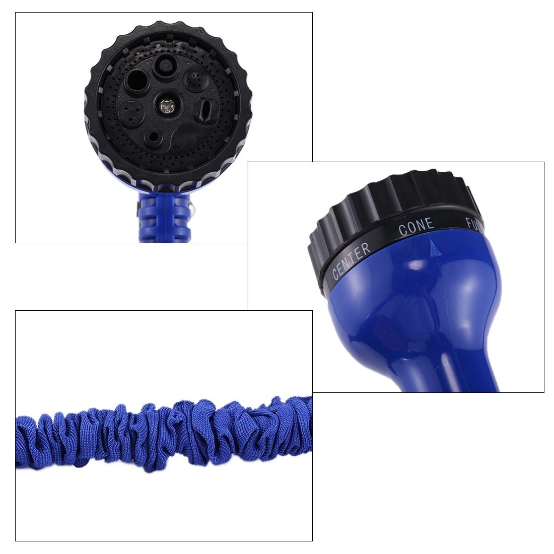 2.5m -7.5m Telescopic Pipe Expandable Magic Flexible Garden Watering Hose With Spray Gun Set(Blue)