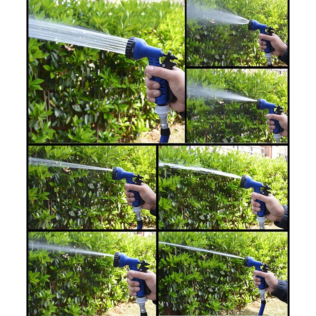 2.5m -7.5m Telescopic Pipe Expandable Magic Flexible Garden Watering Hose With Spray Gun Set(Blue)