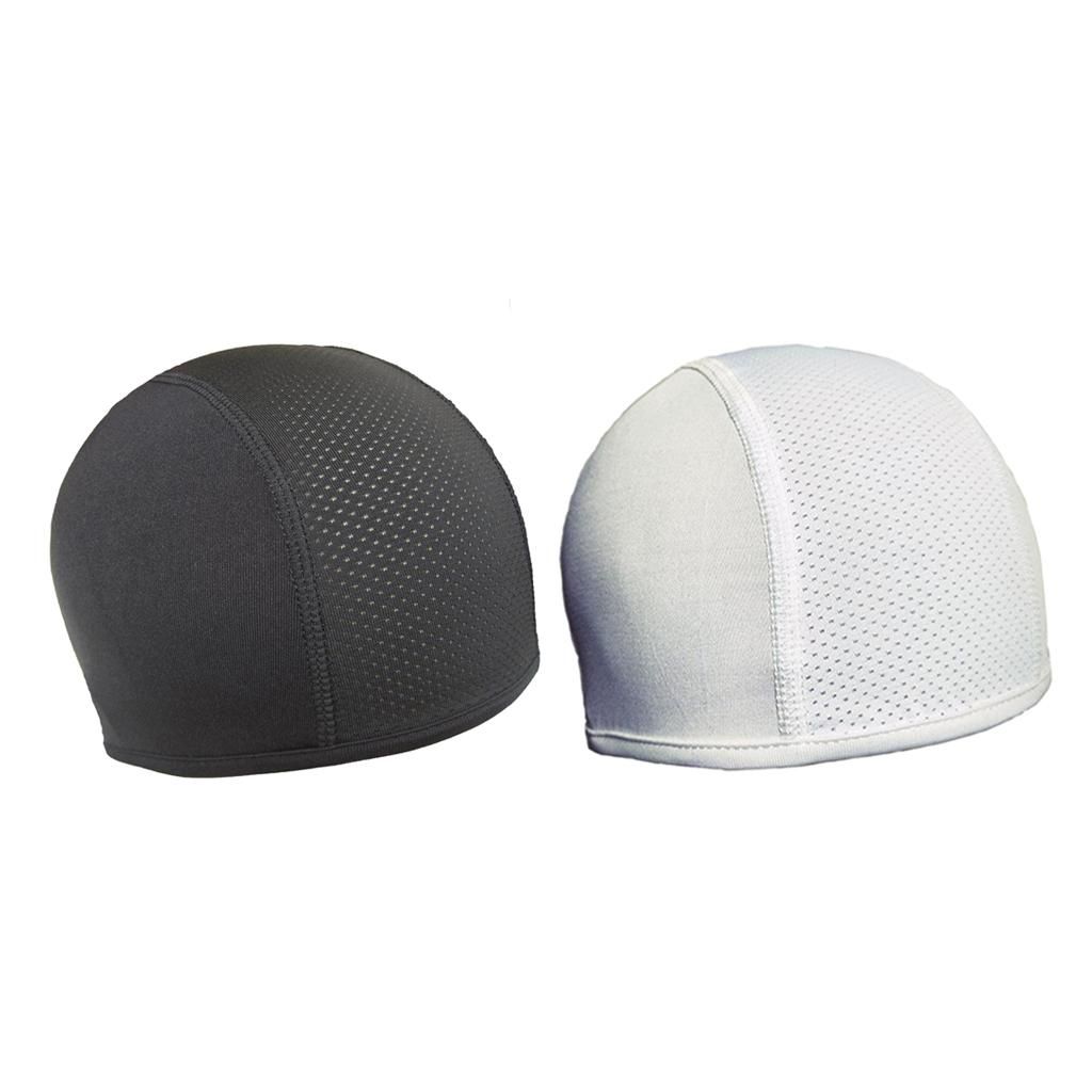 2 Pieces Cycling Skull Cap Cooling Sports Helmet Liner Do-Rag