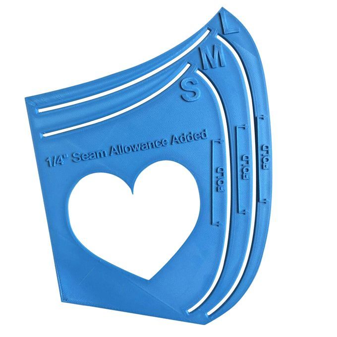 3 In 1 Mask Templates Face Mask Pattern Sewing Templates With Heart