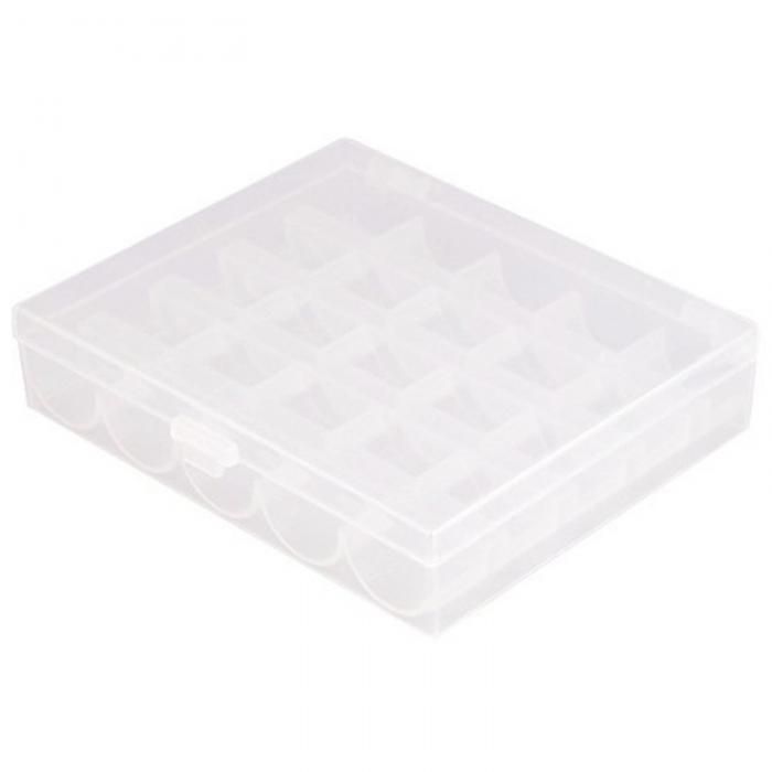 25 PCS Empty Bobbins Sewing Spools Colorful Plastic Case