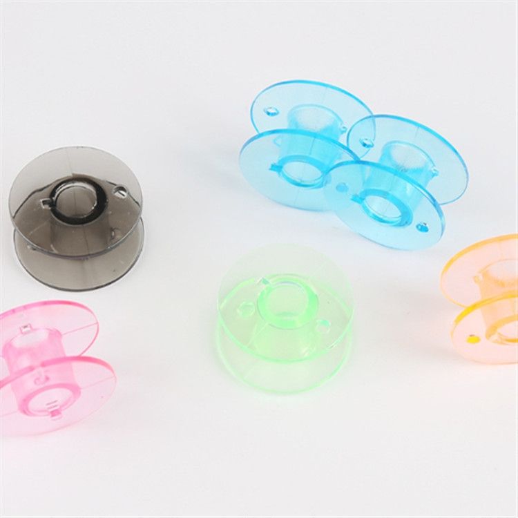 25 PCS Empty Bobbins Sewing Spools Colorful Plastic Case