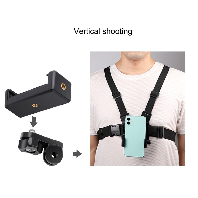 Adjustable Body Mount Belt Chest Strap For GoPro-Black