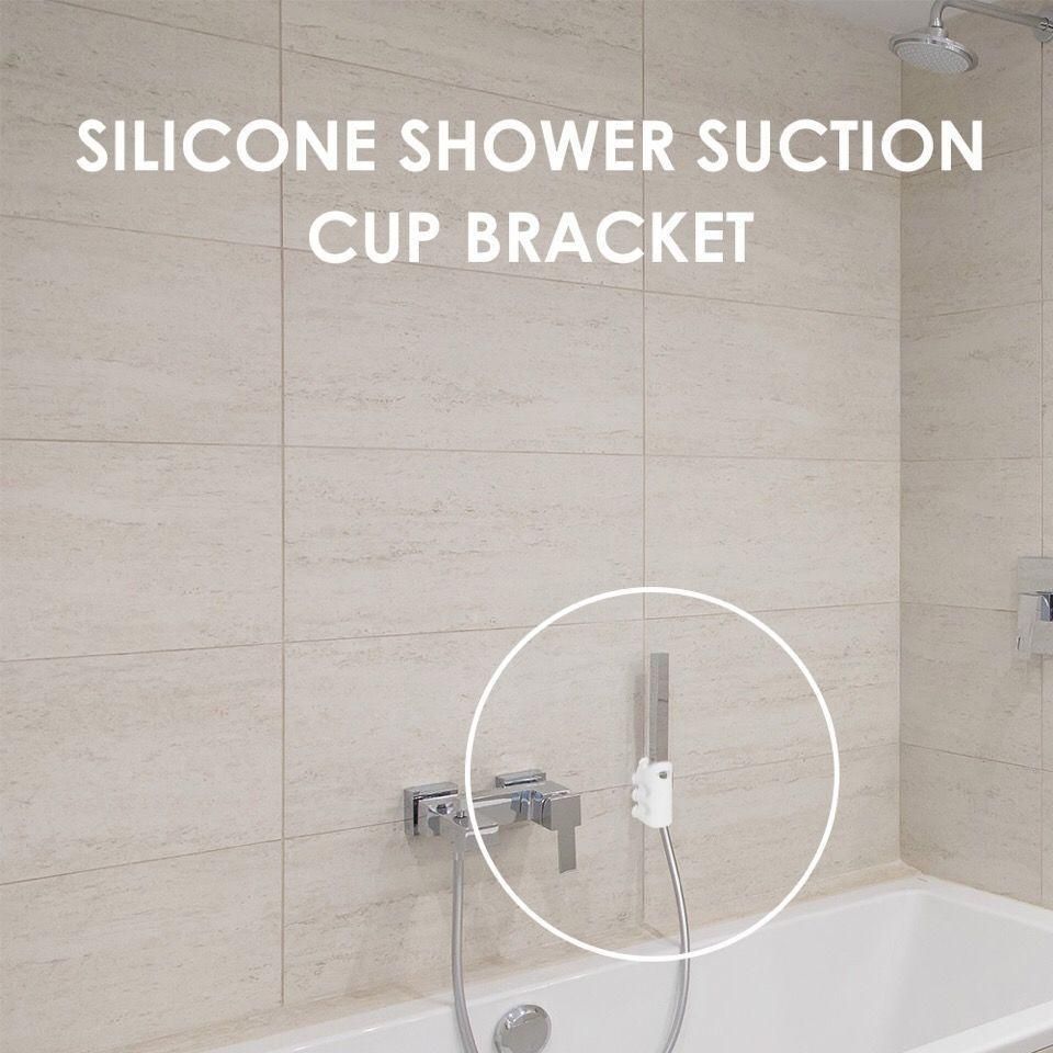 Suction Cup Shower Head Holder Adhesive,Suction Handheld Shower Head Holder Bracket,Removable Wall Mount Holder