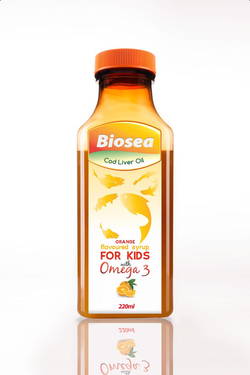 Biosea Cod Liver Oil + Omega 3 (Orange Flavoured) - 220ml