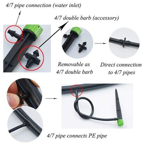60 Pieces 360 Degree Adjustable Irrigation