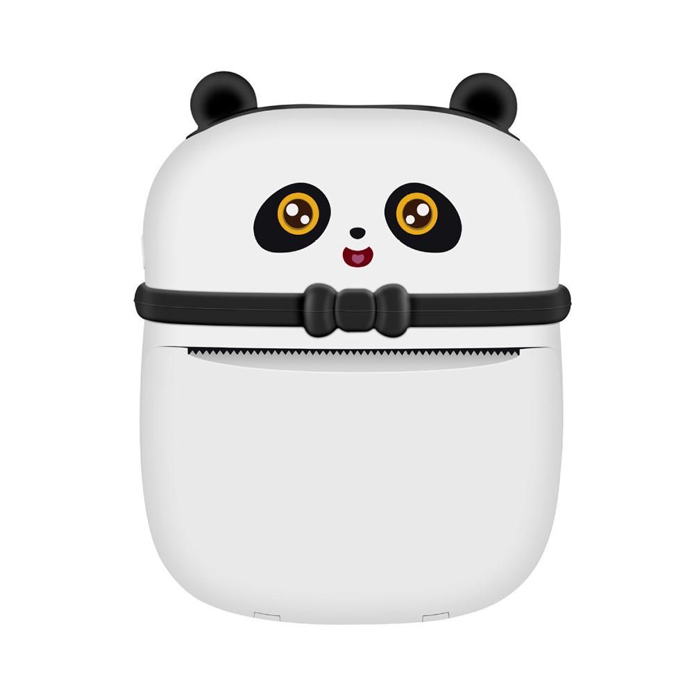 Kids Mini Pocket Printer Portable Thermal Printer Multifunctional BT Printer with Cute Panda Appearance Printing Paper for Study Note Photo Web Document Printing
