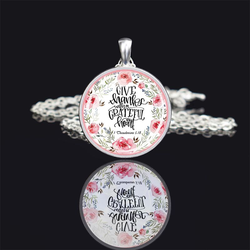Bible Journaling Verse Necklace Serenity Prayer GlPendant