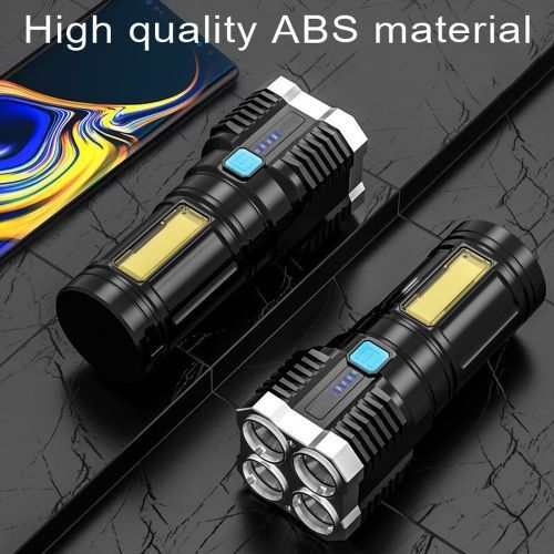 4 Core Super Bright Rechargeable Multifunction Outdoor Flashlight