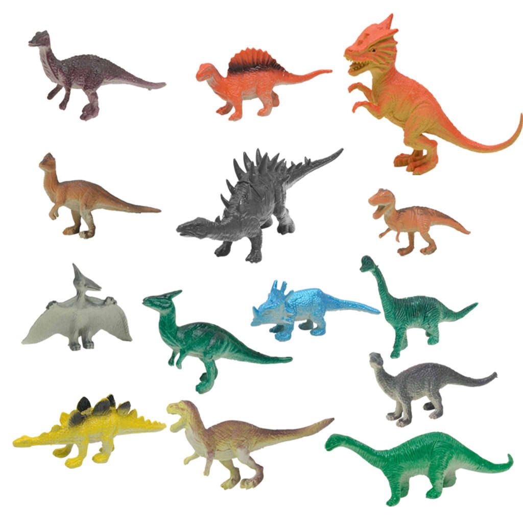 19Pcs  Simulation Dinosaurs Tree Rockery Animal Model