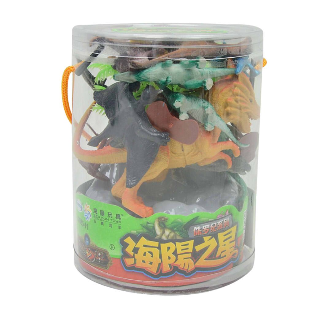 19Pcs  Simulation Dinosaurs Tree Rockery Animal Model
