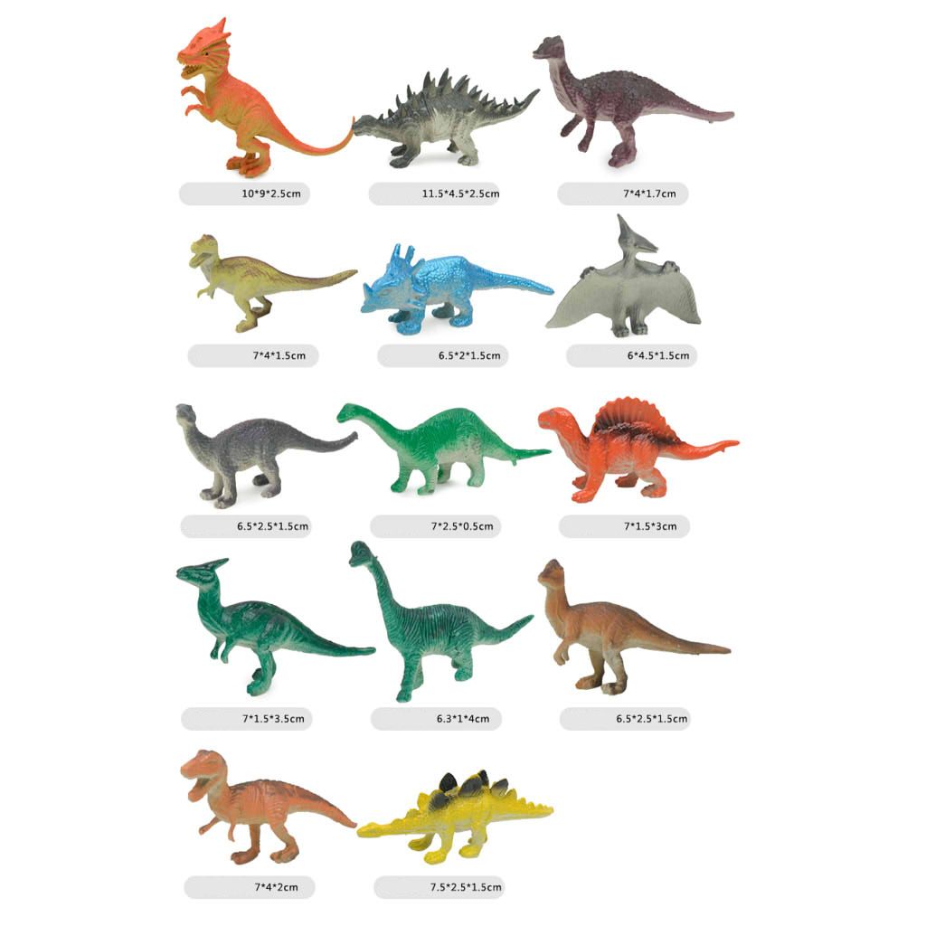 19Pcs  Simulation Dinosaurs Tree Rockery Animal Model